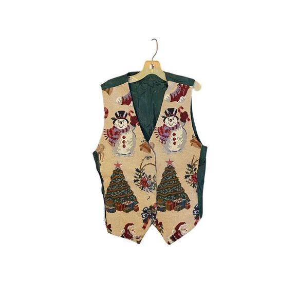 Orvis vintage Childs tapestry winter Christmas vest see measurements for size - Picture 3 of 5